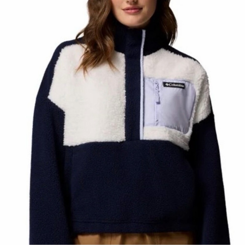 Columbia Women's Navy and White Teddy Jacket